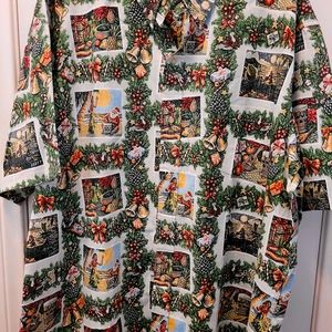 NWT-Christmas button down 3X